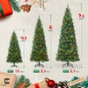 Fencer Wire Pre-lit 7.5 Feet Skinny Christmas Tree w/Artificial Pinecones,