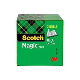 Scotch Brand Magic Tape, Engineered for Office and Home Use, 1/2 x 2592 Inches, 3 inch Core, Boxed (810-2P12-72), 2 Refill Rolls, Packaging May Differ