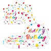 50 Pcs Happy Birthday Plates and Napkins Party Supplies, Happy