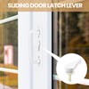 Zonon 4 Pcs Sliding Door Latch Lever Spindle White Steel