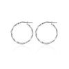 Mondepetit - 925 Sterling Silver Twisted Hoops shine earrings 24x2