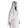 HEMAD Medieval Veil Bird Cotton White Black Garment LARP, White