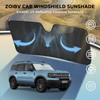 ZOIBV Windshield Sun Shade for Ford Bronco Sport 2021-2025, 5-Layer