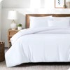 White Bamboo Lyocell Duvet Cover Set, 3-Piece Queen 78.74 x