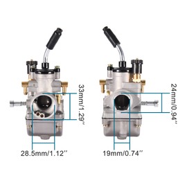 GOOFIT 19 mm Carburettor Pour 2-Stroke for 50 SX 50cc Pro Senior Dirt Pit Bike Dirt Pit Bike ATV Quad Motor Moped Motocross