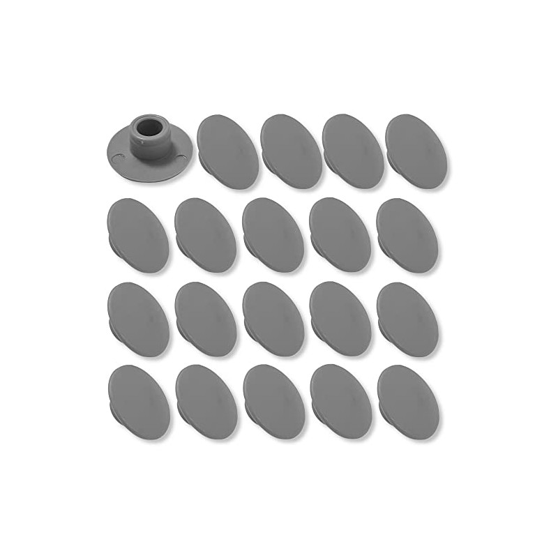 cyclingcolors 20x Screw Cover Cap Grey M5 Plastic Hexagon Allen