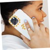 Angoily 4 Sheets Round Rhinestones Nail Art Stickers Gems for