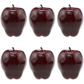 AYLIFU 6 PCS Artificial Red Apple Realistic Kitchen Fruit Apple Decorations Artificial Fruit for Family Kitchen Parties and Wedding Decorations