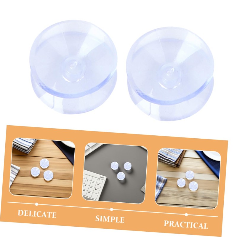 Gatuida 16pcs Transparent Double Sided Non Slip Pads Glass Table