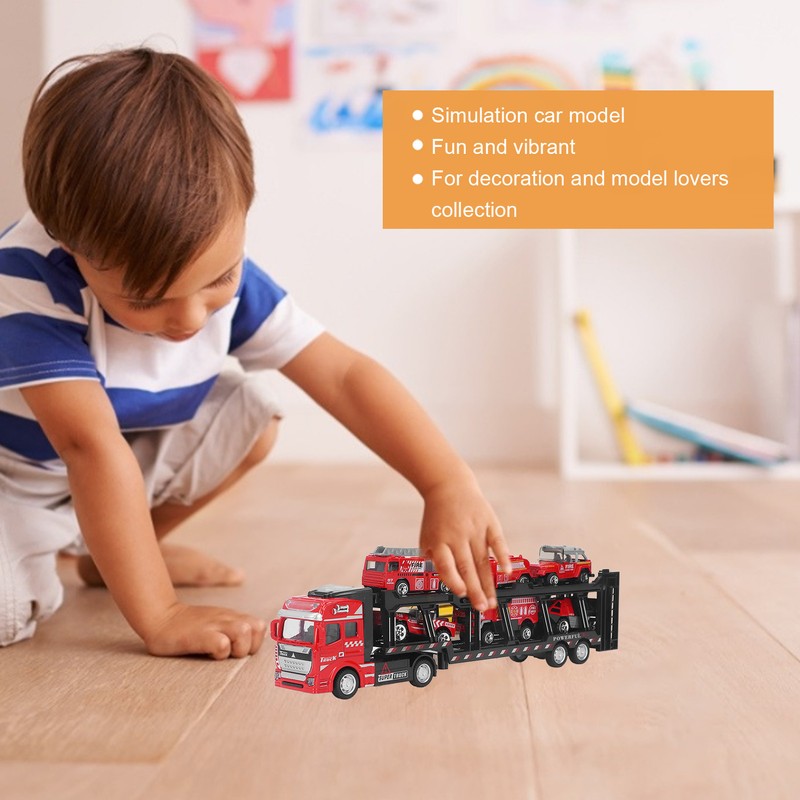 32cm Car Carrier Truck for Boys with 6 Small Car