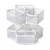 Nifty 2-Tier Cosmetic Organizing Carousel - White Powder Coat Finish,
