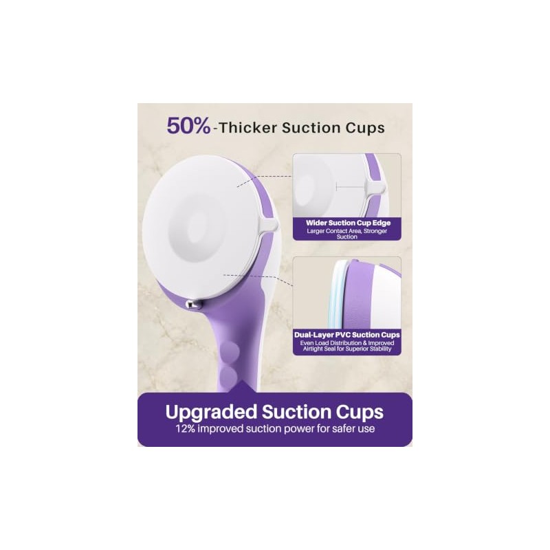KEKOY Suction Grab Rails for Bathroom, Safety Indicator, 12 Inches