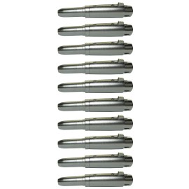 YOVUS 10 pack 3pin xlr female to 1/4 TRS jack mono stereo mic microphone cable adapter