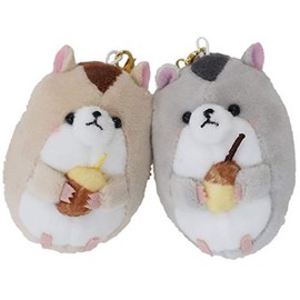 Pair Plush Ball Chain [Mascot Keychain] Nico Nui/Squirrel