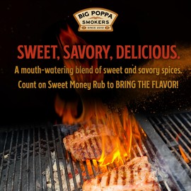 Big Poppa’s Sweet Money BBQ Rub — Award Winning Pork BBQ Rub — Gluten-Free Spice Mix — Dry Rubs for Smoking and Grilling with Granulated Honey (5Lb Bag)