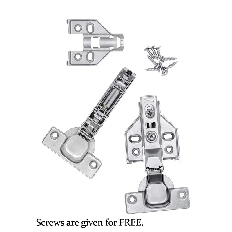 Luokim 2pcs Soft Close Cabinet Concealed Hinges European Half Overlay,110