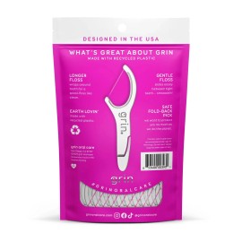 Grin Oral Care Smooth Flosspyx 75 Ct Dental Flosser