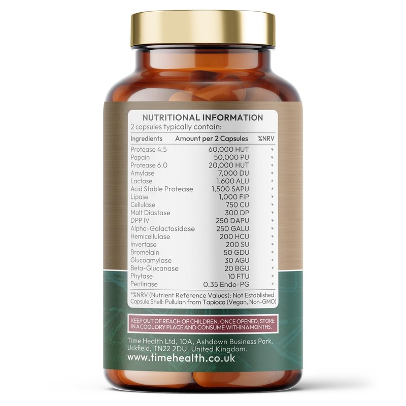 Ultra Digestive Enzymes Complex – Natural & Comprehensive 18 Enzyme