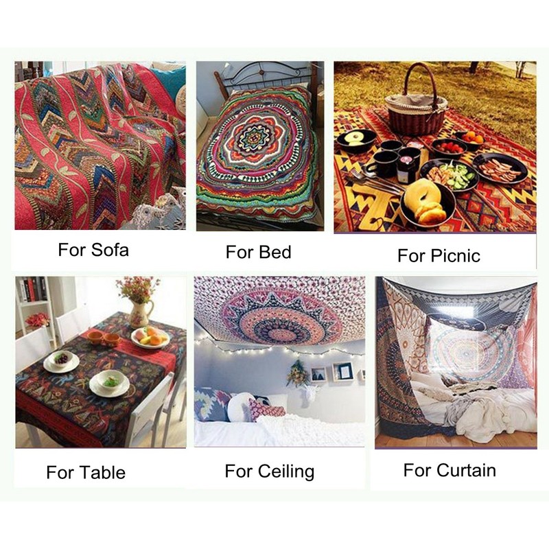 Mandala Tapestry Wall Hanging,Indian Throw Hippie Gypsy Cover Bohemian Dorm
