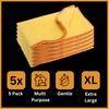 Tek Automotive Yellow Dusters 5 Pack - Extra Large Cotton