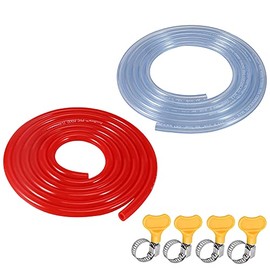 Kegerator CO2 Gas Line Beer Hose Beer Gas Line 5/16 Red Gas Line 3/16 Beer Line with Hose Clamp for Home Brewing Beer Tower Beer Keg Kegging by PERA
