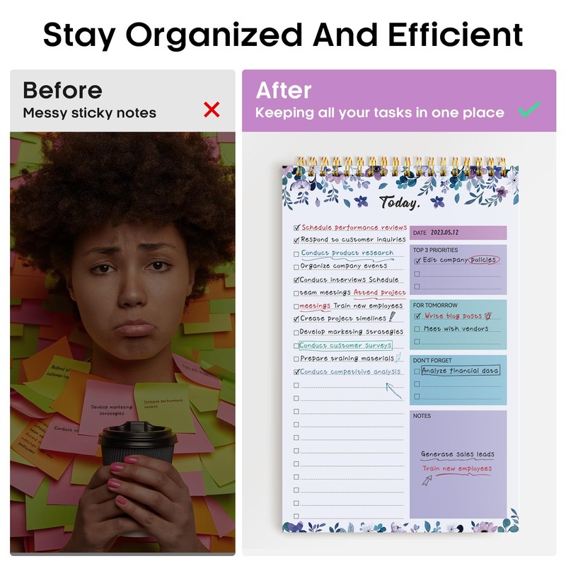 Taja To Do List Notepad - To Do List Notebook