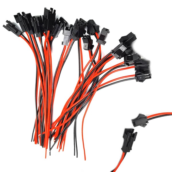 DEVMO 10 Pairs 15cm Long JST SM 2Pins Plug Male