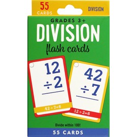 Division Flash Cards (55 Cards, Grades 3 and up)