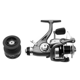 FONGKNOX Black & Grey Fishing Reel Smooth and Quiet Spinning Reel Bait Casting Reel Metal Head Long Distance Casting Lightweight 5.1:1 10+1BB Bearings Anti-Slip Comfortable Grip Model 6000 Extra Spool