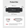 EVIL ENERGY 3" Resonator Muffler Stainless Steel Black (3.0 inch
