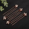Teyglen 5pcs Crystal Bride Wedding Hair Pins Bridal Rhinestone Hair