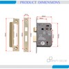 Infinity Decor Fire Rated Electro Brass 3 Lever Mortice Sash