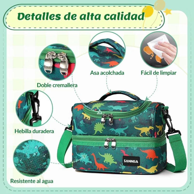 Retolit Lonchera Termica Bolsa Almuerzo Capacidad Portátil Niño Nina