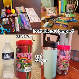FUNZBO Arts and Crafts Supplies for Kids - Craft Art Supply Kit for Toddlers Age