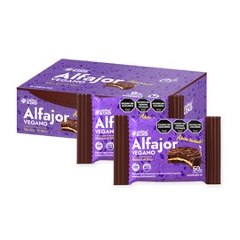 Vegan Sandwich Cookie Alfajores Variety Pack – Gluten-Free, Plant-Based | 18 x 42 g | Animal Kind (Peanut Butter – Dark Chocolate)