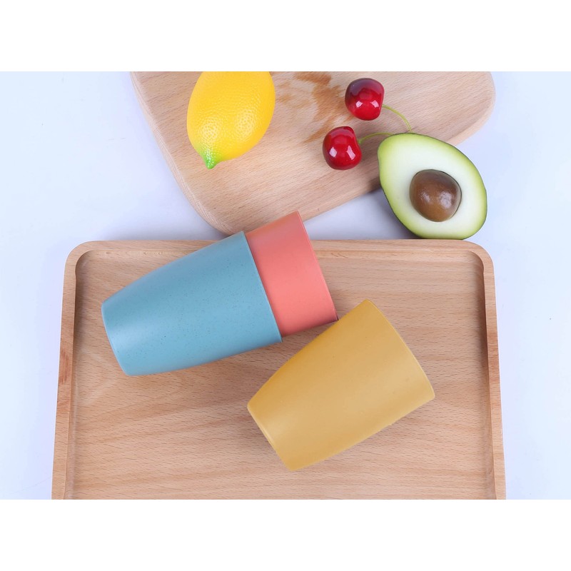 LuckyZone Wheat Straw Reusable Cup (12 oz) - Unbreakable Drinking
