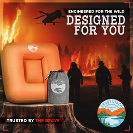 SkogzillaCo TrailNeck 1.0 Inflatable Camping Pillow-Small, portable, best-rated, sleeping bag camp pillow, backpacking gear, car or plane pillow, travel pillow, side sleeper pillows for adult (Orange)