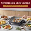 Elite Gourmet 12"x12"x2.15” Ceralast™ PFAS Free Ceramic Electric Skillet, Dishwasher