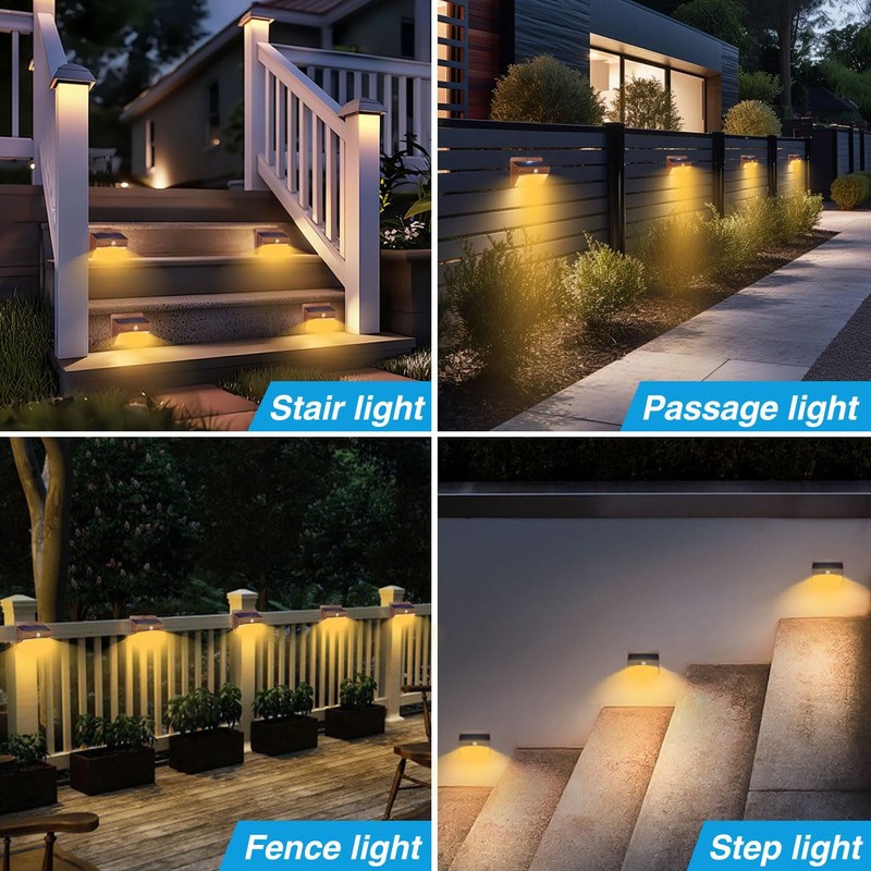 Peasur 6 Packs Solar Outdoor Lights Motion Sensor Solar Security