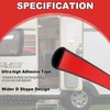 Silicone D Shape Weather Stripping Rubber Seal, 20FT Self Adhesive