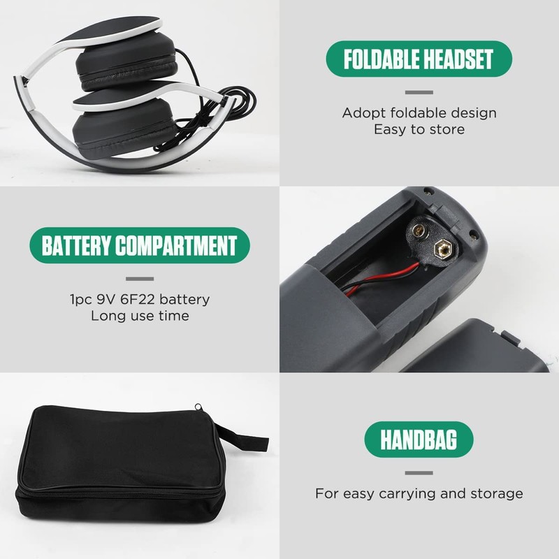 Ultrasonic Leak Detector 40KHz±2KHz Air Leak Detector Sensitivity Adjustable Automotive