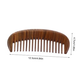 Vaguelly Thickened Verawood Moon Shape Hair Comb for Scalp Massage and Styling Durable Hair Comb