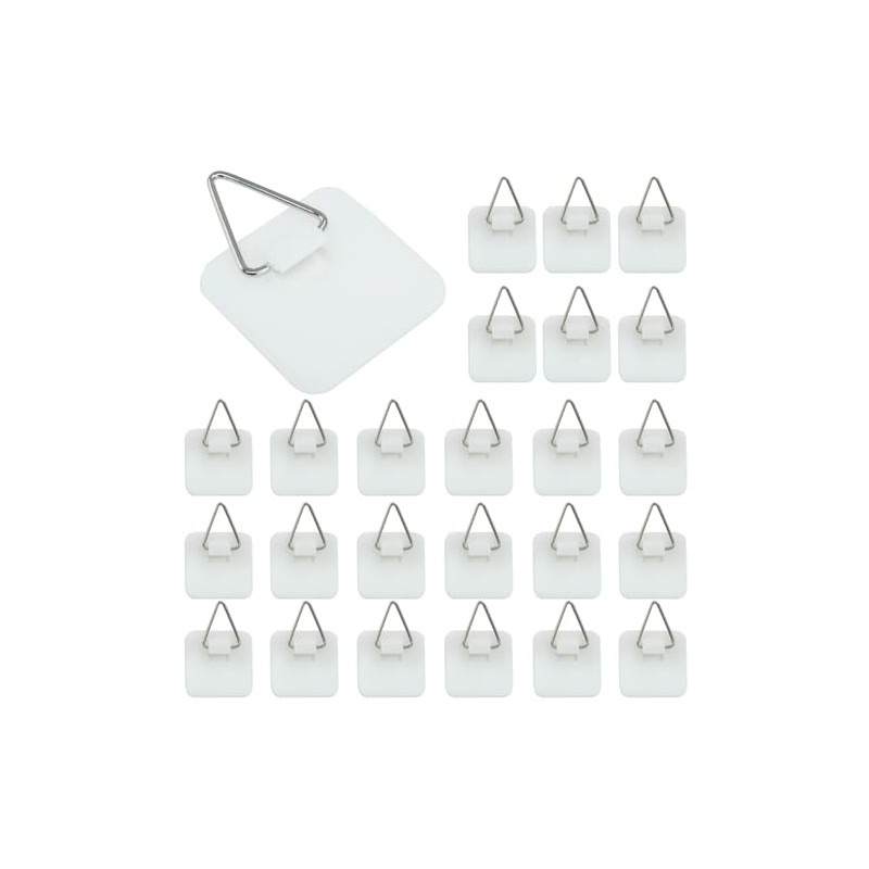 Hitefu 25 Pcs Adhesive Picture Hanger, Sticky Foamboard Picture Hooks