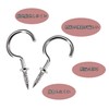 BRIIKPP Ceiling Screw Hooks Stainless Steel, 46mm Length, Silver Tone,