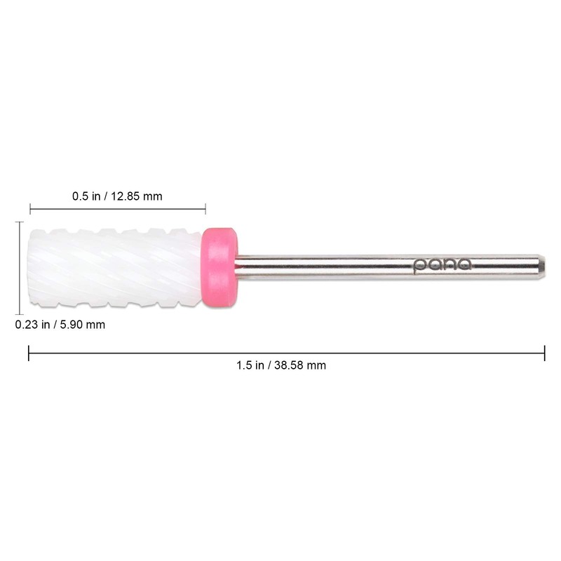 Pana Professional USA Ceramic White Small Barrel Bit Nail Drill