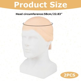 afhgdjr 2 Stück Glatzenkappe,BaldCap,Pitbull Kostüm,Bald Cap Pitbull,Glatze Perücke,Wig Cap,Unisex, geeignet für Rollenspiele von Erwachsenen und Jugendlichen