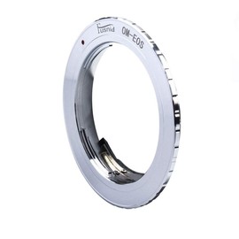 Runshuangyu OM-EOS 9th Gen AF Confirm Lens Adapter Ring, for Olympus OM Lens to Canon EOS EF EF-S Mount Camera 7D 60D 70D 77D 80D 700D 750D 760D 800D 1000D 1200D 5D and More