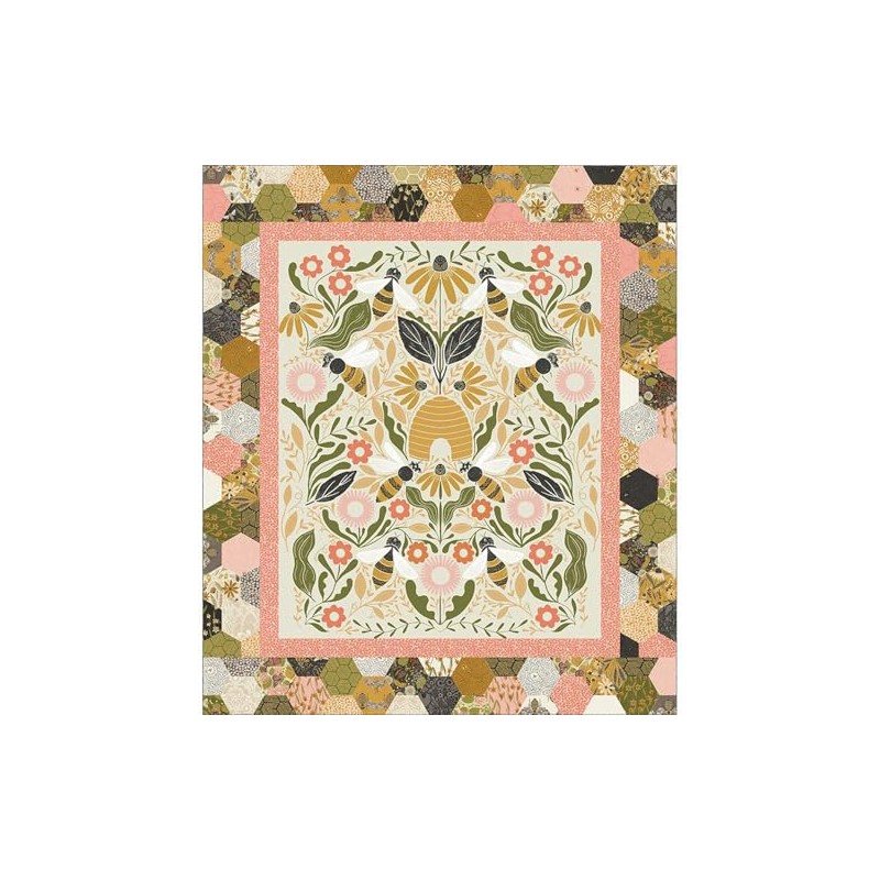 Gingiber Bee Garden Quilt Kit Moda Fabrics KIT48410