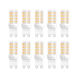 Caldarax G9 LED Bulb Warm White 2700 K, 5 W G9 LED Bulb, Replacement 28 W 40 W 50 W G9 Halogen Bulb, 450 LM, 360° Beam Angle, CRI>80, No Flickering, Not Dimmable, Pack of 10