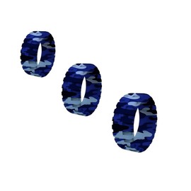 Super Stretchy, Super Soft Camo Tire Rings (Set of 3), Men's Strength Workout Stretcher (CAF134) (Camouflage Blue)